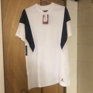 Men’s medium flight shirt white/black nwt